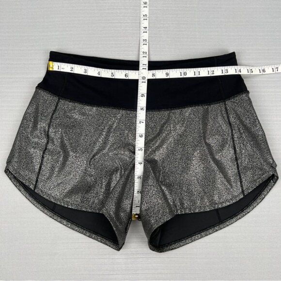 RARE Print! Lululemon Speed Up Short *4" Foil Sz. 4 Wide Leg Lined - Like New! - Picture 6 of 13